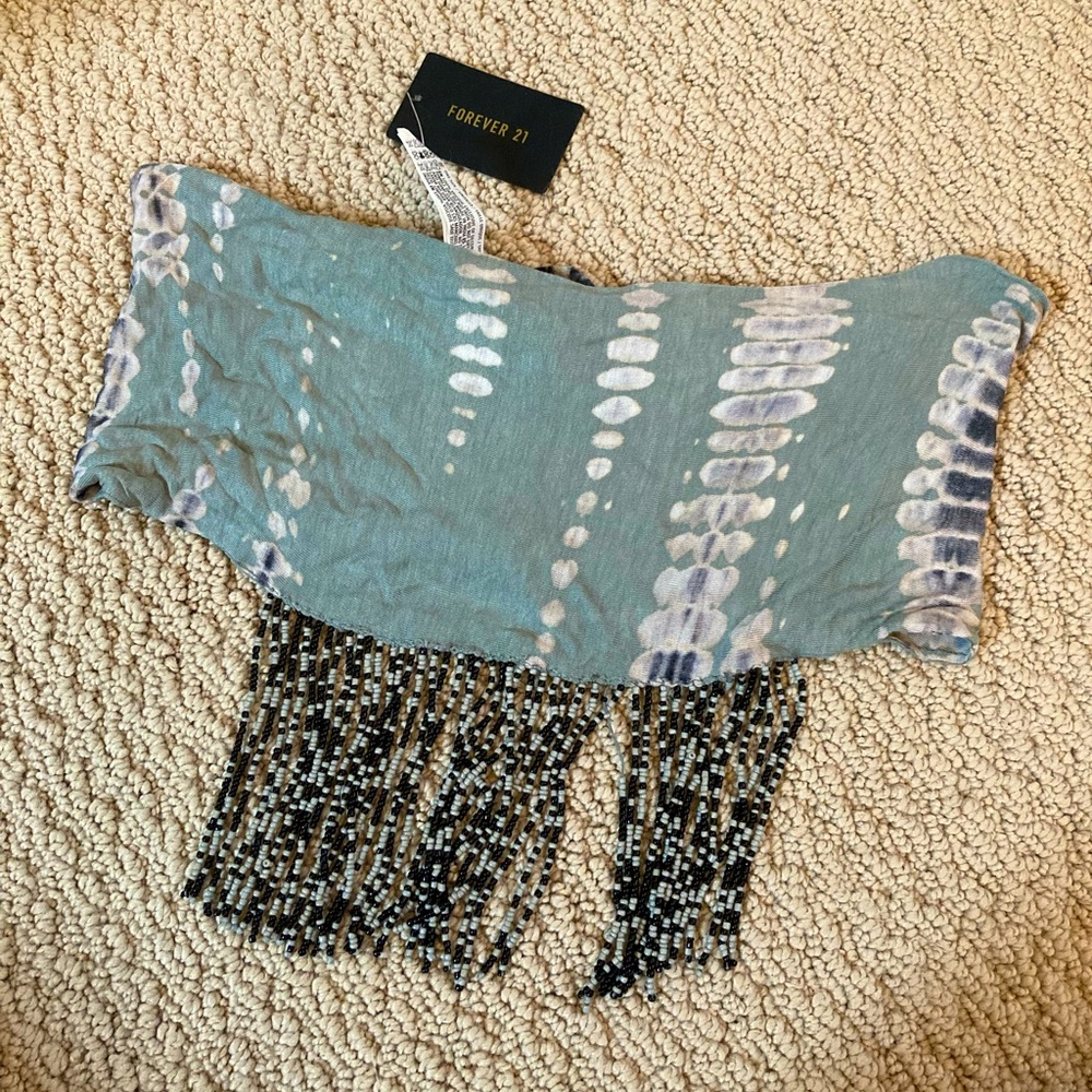 Jade Bandeau w/ Beaded Fringe